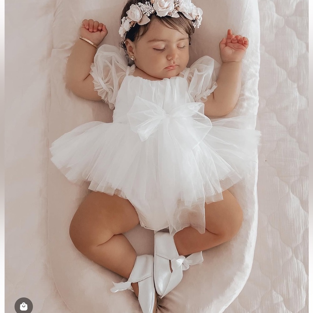 Elegant White Baby Dress (fairy romper) AUS 000